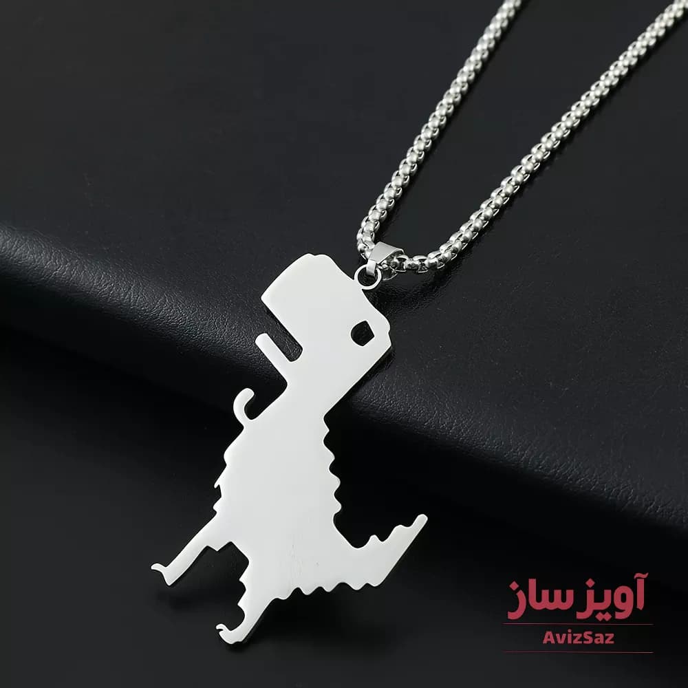 گردنبند دایناسور کروم کد 100084