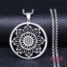 گردنبند نماد گل افتاب گردان کد 100055