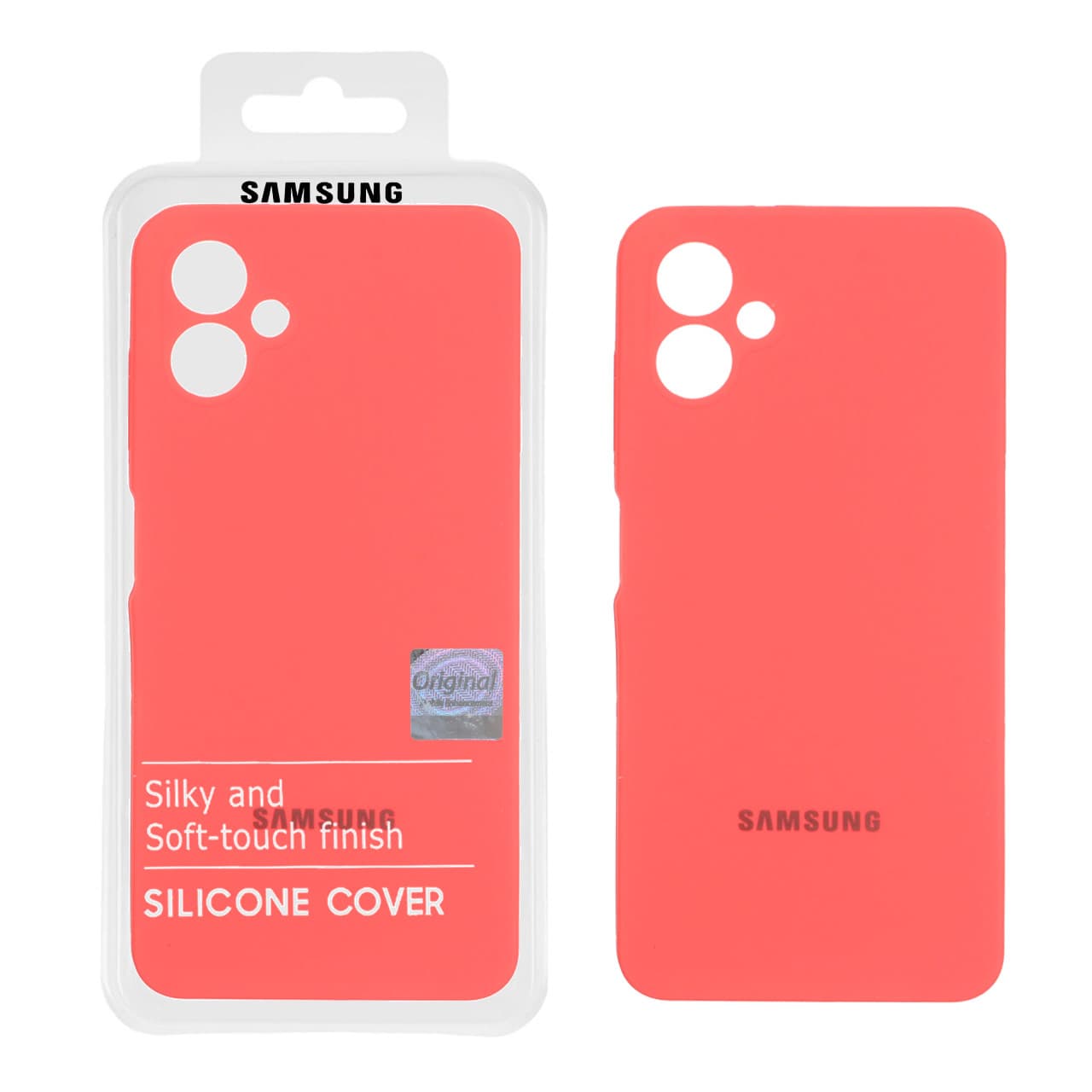 قاب سیلیکونی پاک کنی اورجینال Master Quality مدل Samsung Galaxy A06 – مرجانی (پک دار)