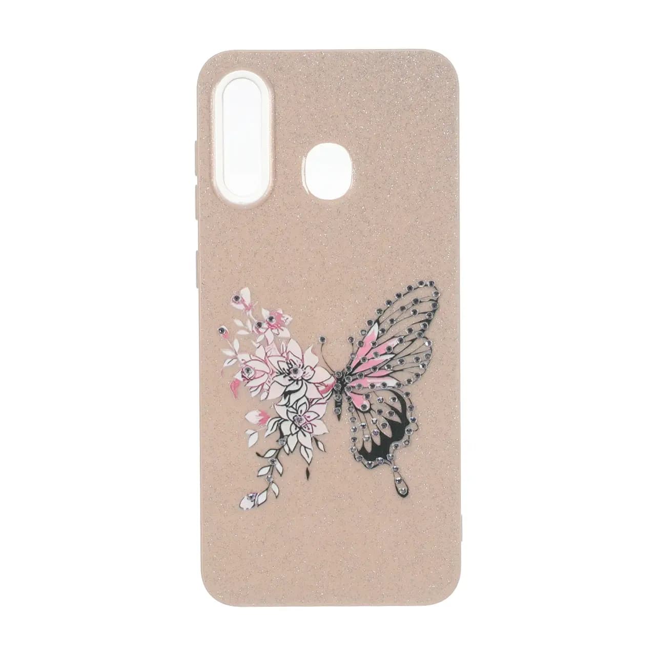 قاب اکلیلی ButterFly نگین دار Samsung Galaxy A30 / A20 – نسکافه ای