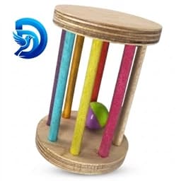 اسباب بازی پرنده چرخ و زنگوله-مناسب عروس هلندی،گرینچیک،طوطی برزیلیو... — تصویر ۲