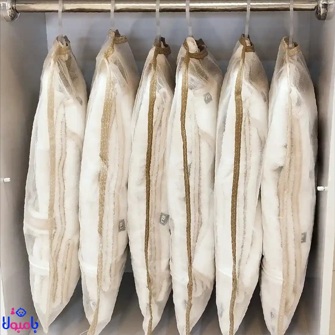 ست 5تیکه حوله سفیدکرم طرح تدی مادرکر — تصویر ۶