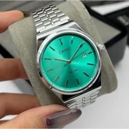 ساعت مچی اورجینال کاسیوCASIO صفحه رنگ بندی بند استیل رنگ ثابت کد2554 — تصویر ۲