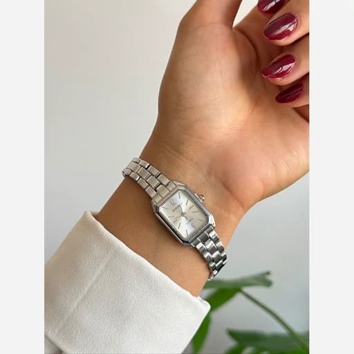 ساعت مچی زنانه هانگری رنگ ثابت صفحه مستطیلی کیفیت عالی