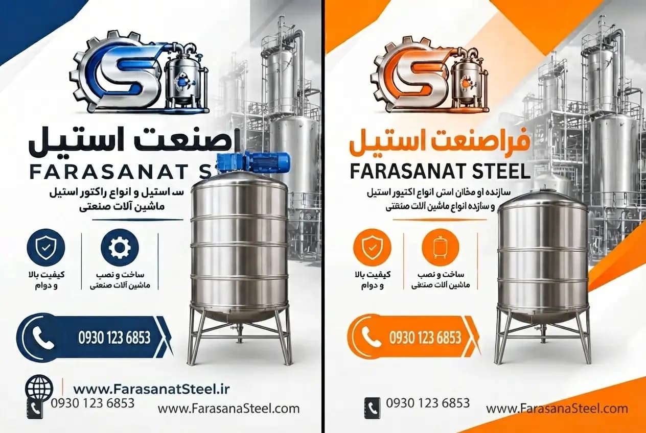 میکسر استیل 2500 لیتری دوجداره | ساخت سفارشی میکسر صنعتی — تصویر ۲