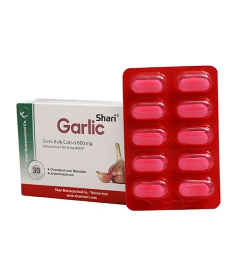 قرص انتریک کوتد گارلیک شاری 600 میلی گرم 30 عددی