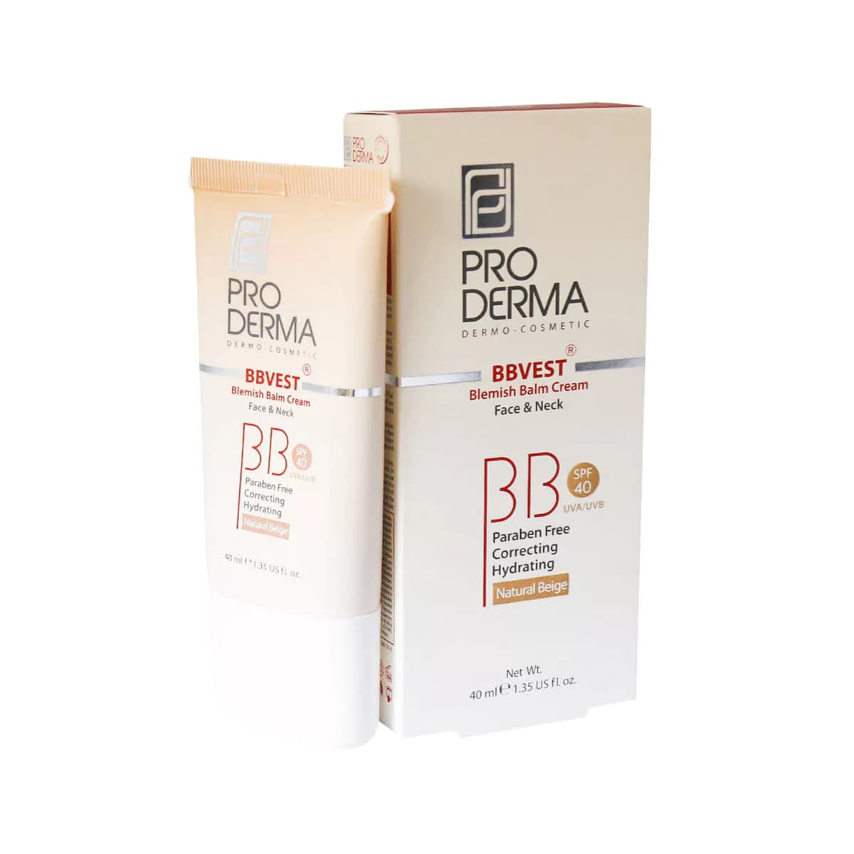 بی بی کرم SPF40 مناسب پوست های چرب و جوشدار حجم 40 میلی لیتر پرودرما