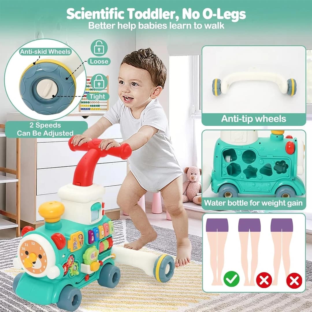 واکر و قطار اسباب‌بازی آموزشی پنج‌کاره Bibi-Inn 5-in-1 Baby Walker Train — تصویر ۶