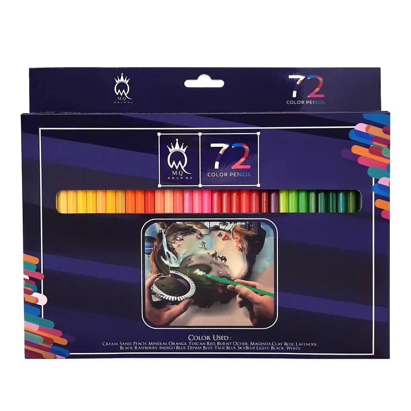 مدادرنگی 72 رنگ ام کیو مدل 72G