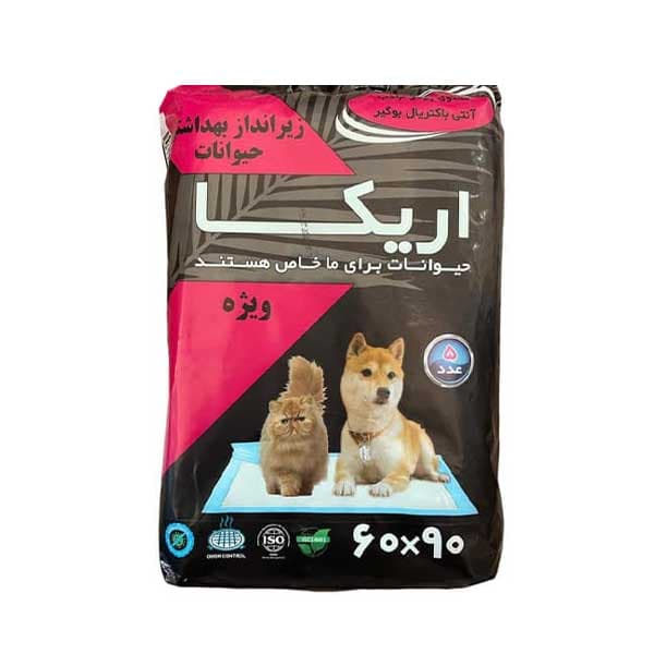 زیرانداز بهداشتی سگ و گربه سایز 60*90 بسته 5 عددی اریکا (erika)
