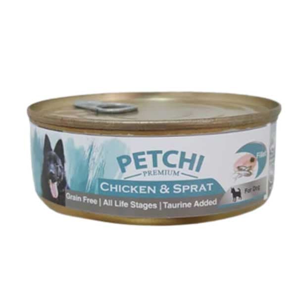 کنسرو سگ با طعم مرغ و ماهی 250 گرمی پتچی (petchi)