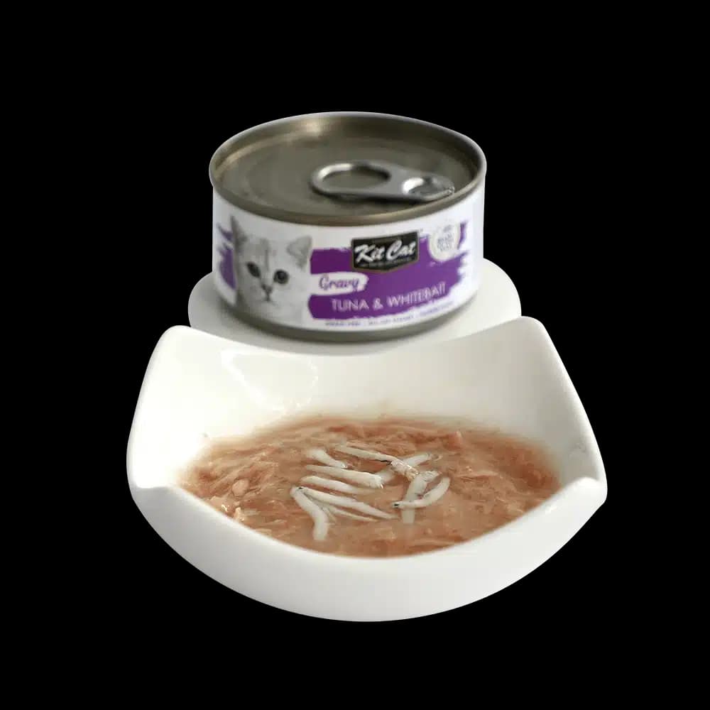 کنسرو گربه با طعم ماهی تن و ماهی کوچک در آب گوشت 80 گرمی کیت کت (kitcat) — تصویر ۳