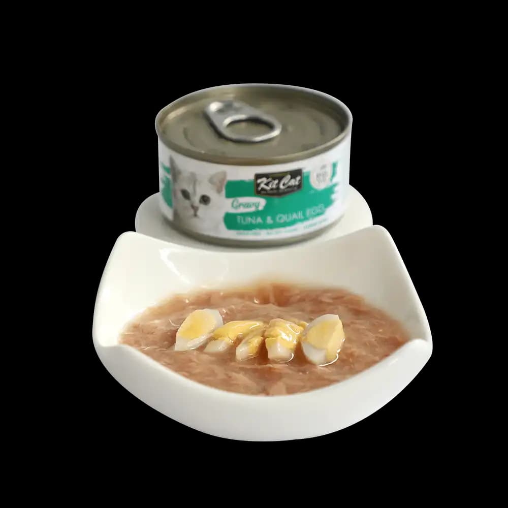 کنسرو گربه با طعم ماهی تن و تخم بلدرچین در آب مرغ 80 گرمی کیت کت (kitcat) — تصویر ۳