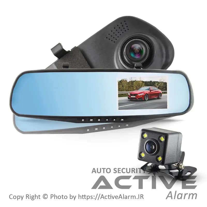 مانیتور آینهای DVR خودرو دو دوربین چیتا مدل 4.3 اینچ — تصویر ۳