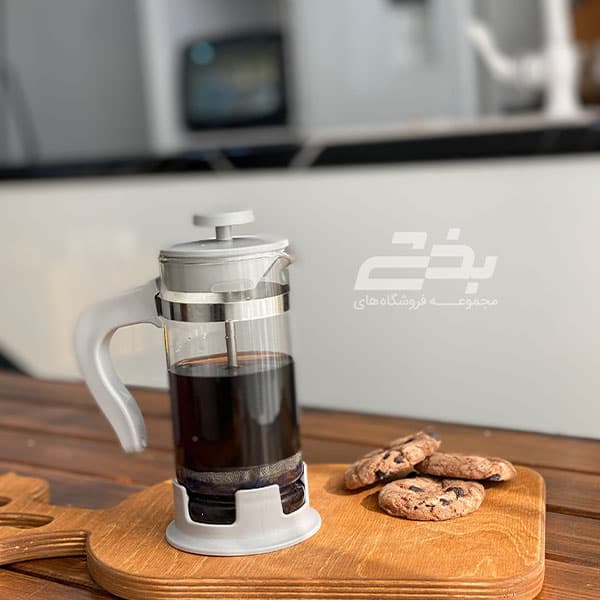 فرنچ پرس دسته رنگی شفاف 350میل — تصویر ۴