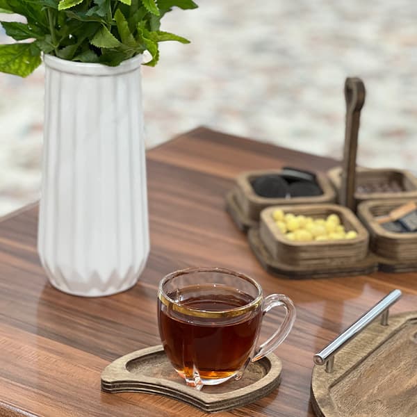 اردو خوری چوبی مدل گل 5 تکه — تصویر ۵