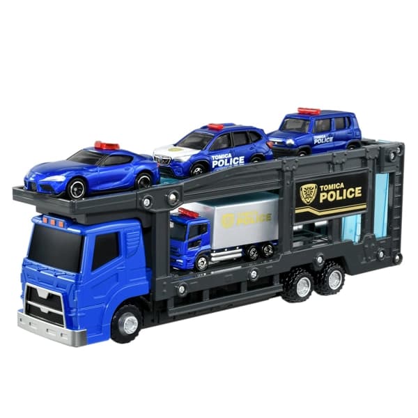 کامیون حمل ماشین پلیس تامیکا مدل Police Carrier Car Set — تصویر ۲