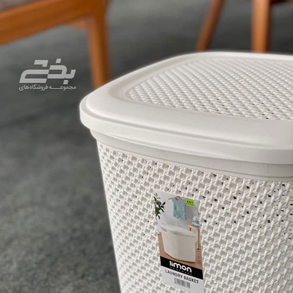 سبد رخت دربدار کوچک طرف بافت لیمون — تصویر ۴