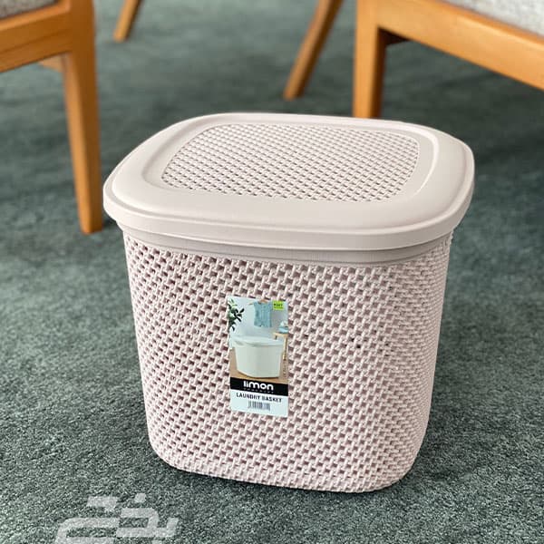 سبد رخت دربدار کوچک طرف بافت لیمون — تصویر ۶