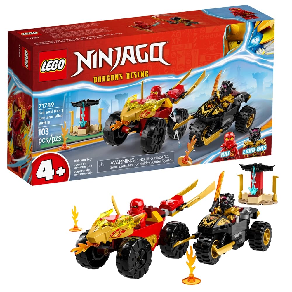 لگو Ninjago مدل Kai and Ras’s Car and Bike Battle 71789