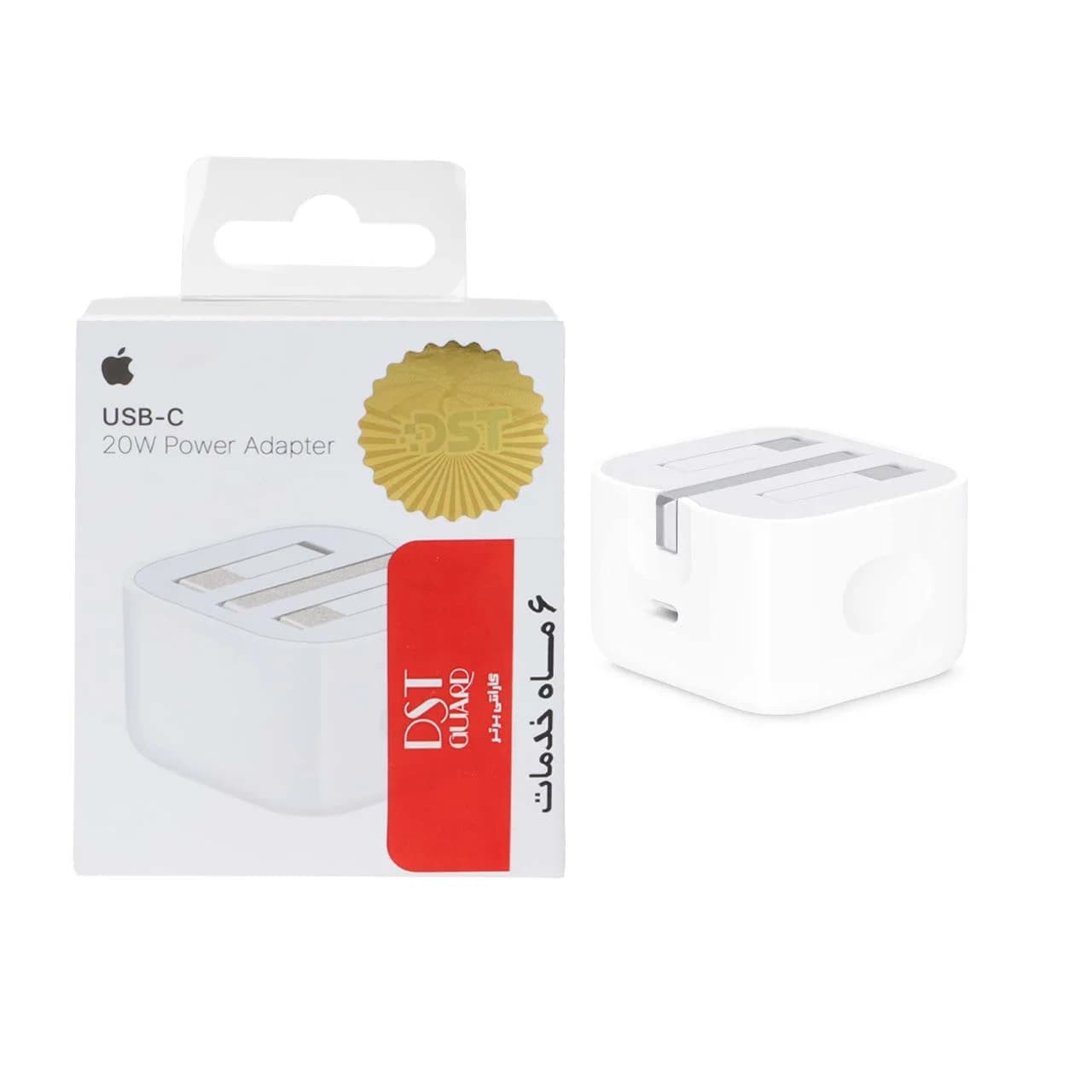 شارژر دیواری آیفون USB-C مدل MUVT3ZE/A A2344 20W – سفید – DST (گارانتی شش ماهه شرکتی) درجه یک