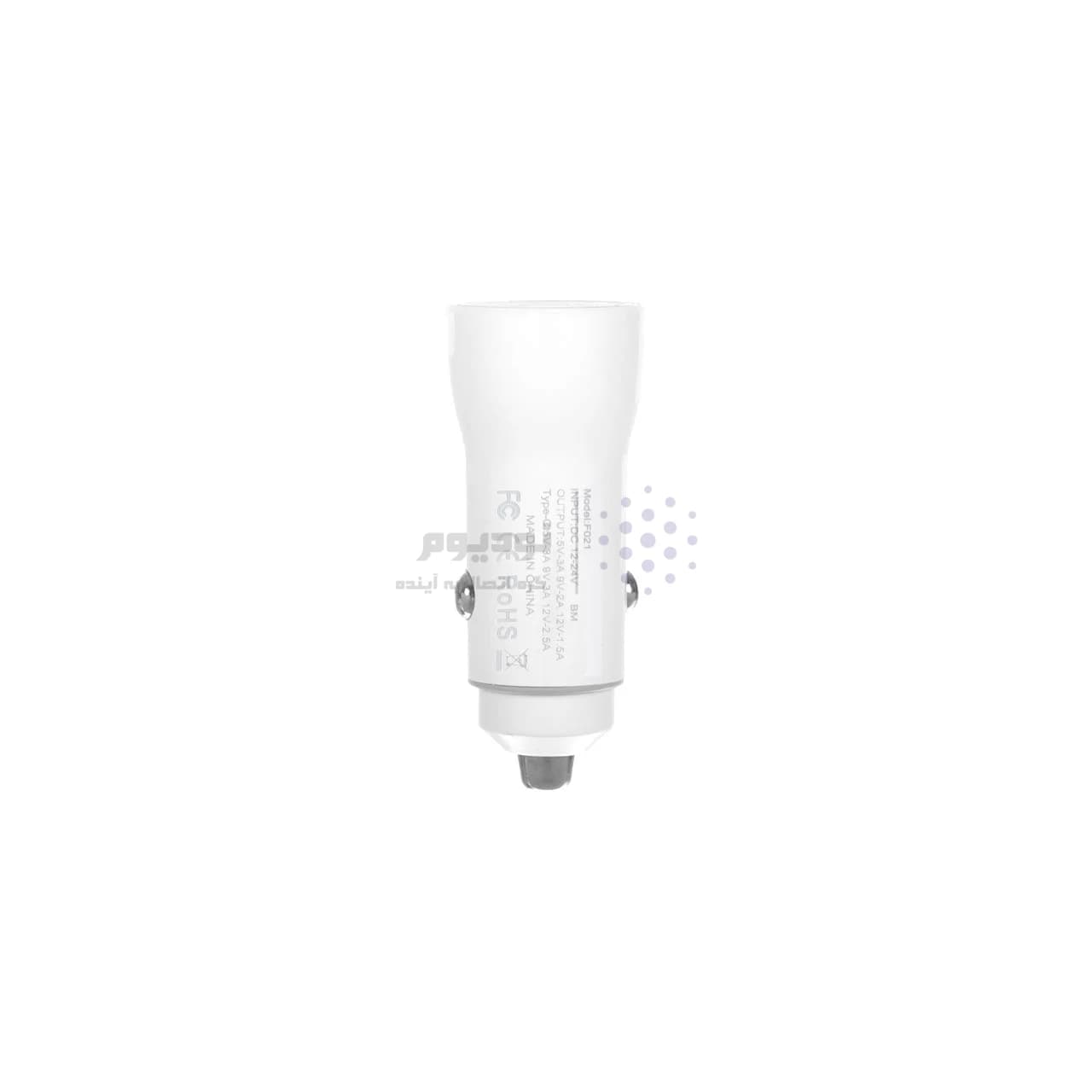 شارژر فندکی فست و PD دو پورت FIRSTYOU مدل F021 48W – سفید (اصلی) — تصویر ۲