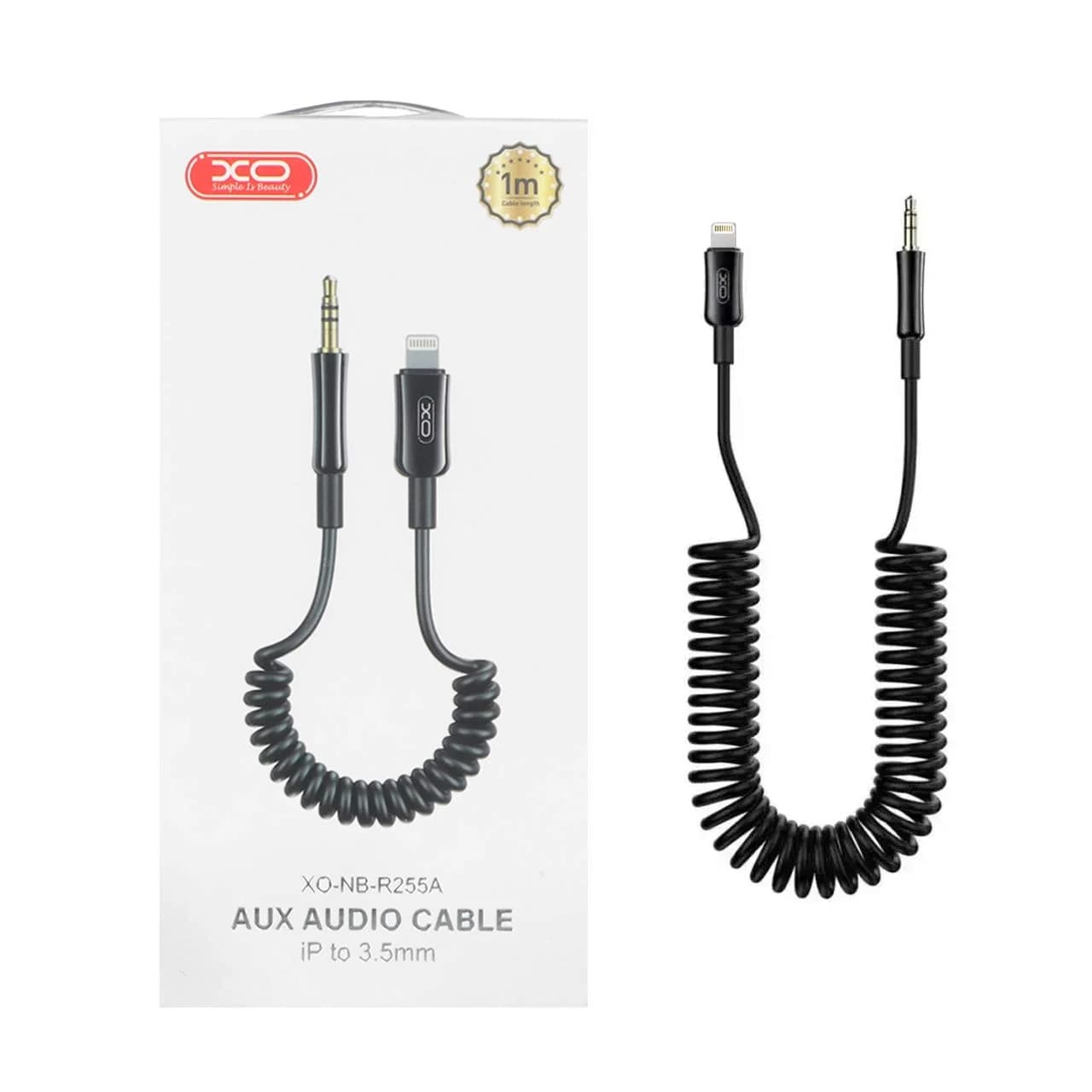کابل تبدیل XO AUX TO Lightning مدل XO-NB-R255A – مشکی