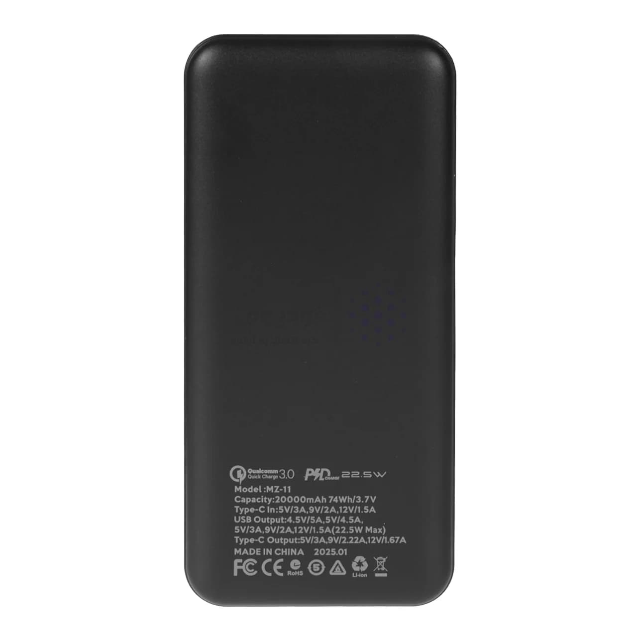 پاوربانک فست شارژ Max 20000mAh مدل MZ-11 22.5W – مشکی – MMX — تصویر ۲
