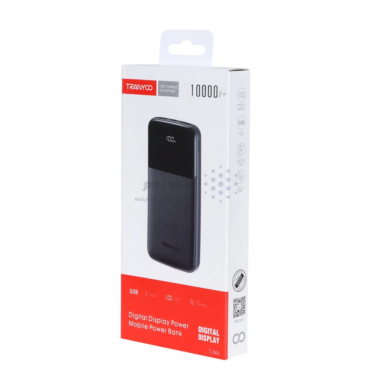 پاوربانک Tranyoo 10W 10000mAh مدل T-D08 – مشکی — تصویر ۴