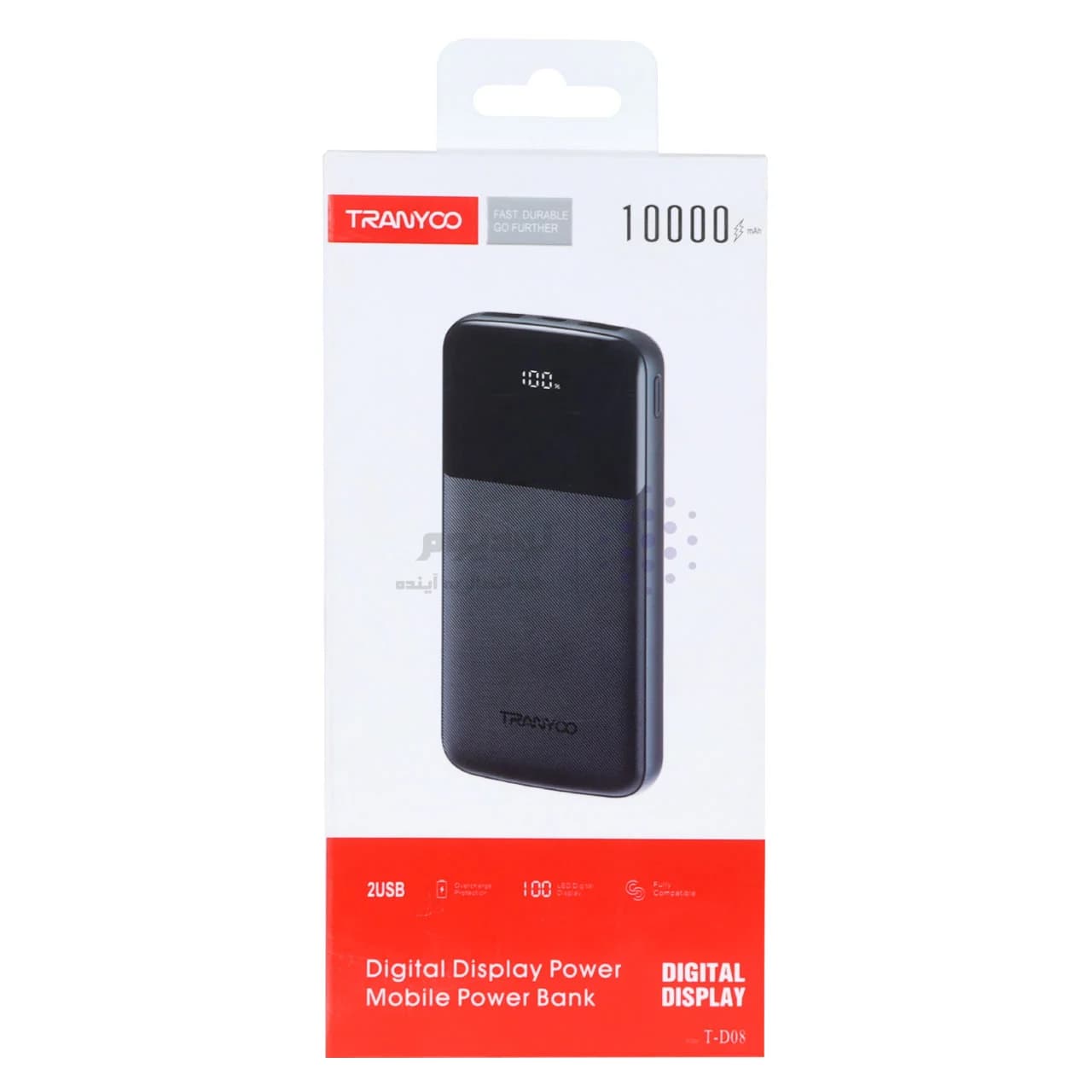 پاوربانک Tranyoo 10W 10000mAh مدل T-D08 – مشکی — تصویر ۳
