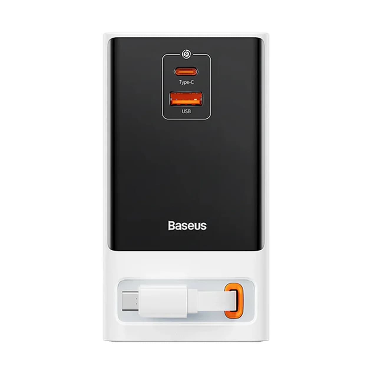 شارژر رومیزی فست چندکاره Baseus مدل PowerCombo Digital PowerStrip 65W – سفید (گارانتی آونگ)