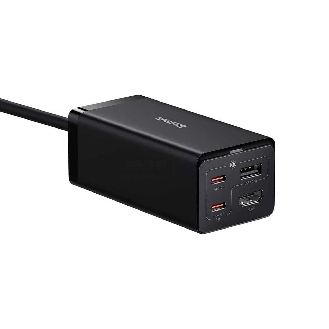 شارژر رومیزی فست چهار پورت Baseus مدل Gan5 Pro CCGP110201 67W – مشکی (گارانتی آونگ) — تصویر ۵