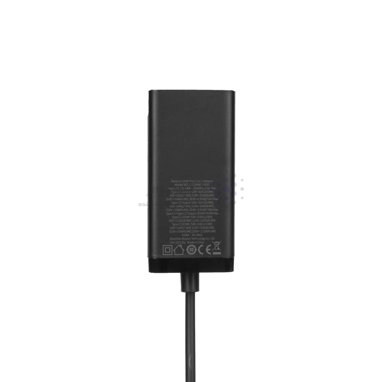 شارژر رومیزی فست چهار پورت Baseus مدل Gan5 Pro CCGP110201 67W – مشکی (گارانتی آونگ) — تصویر ۲