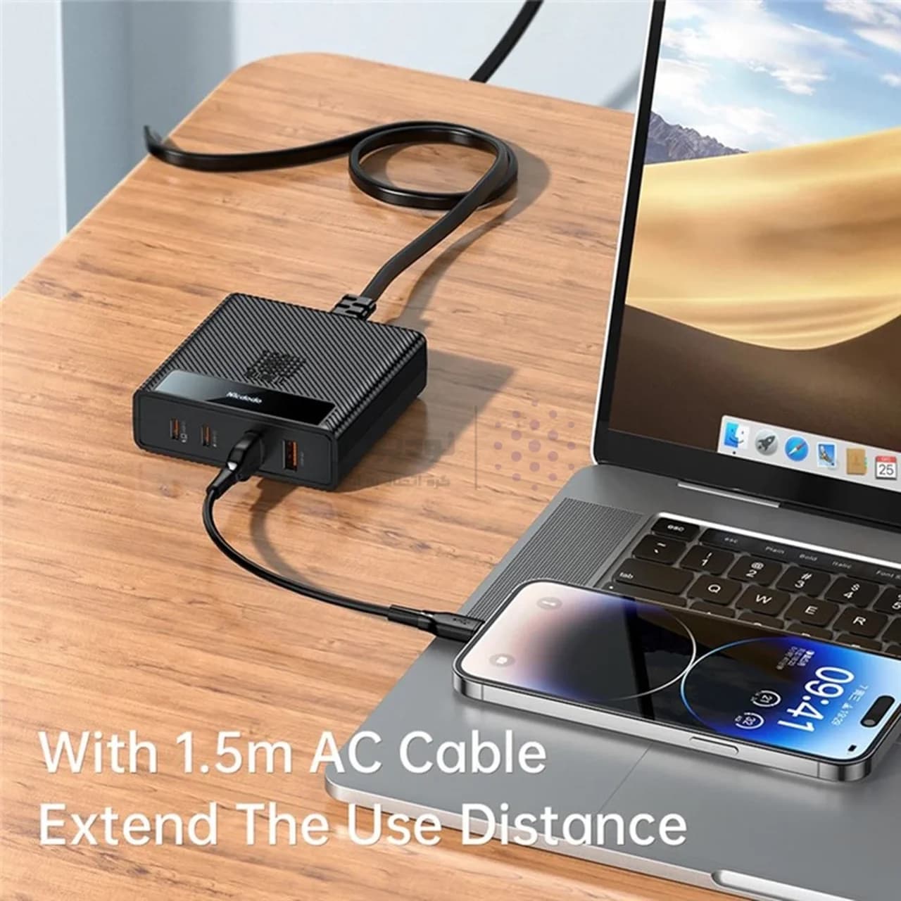 شارژر رومیزی PD و فست چهار پورت Mcdodo مدل CH-180 100W – مشکی (گارانتی متین) — تصویر ۷