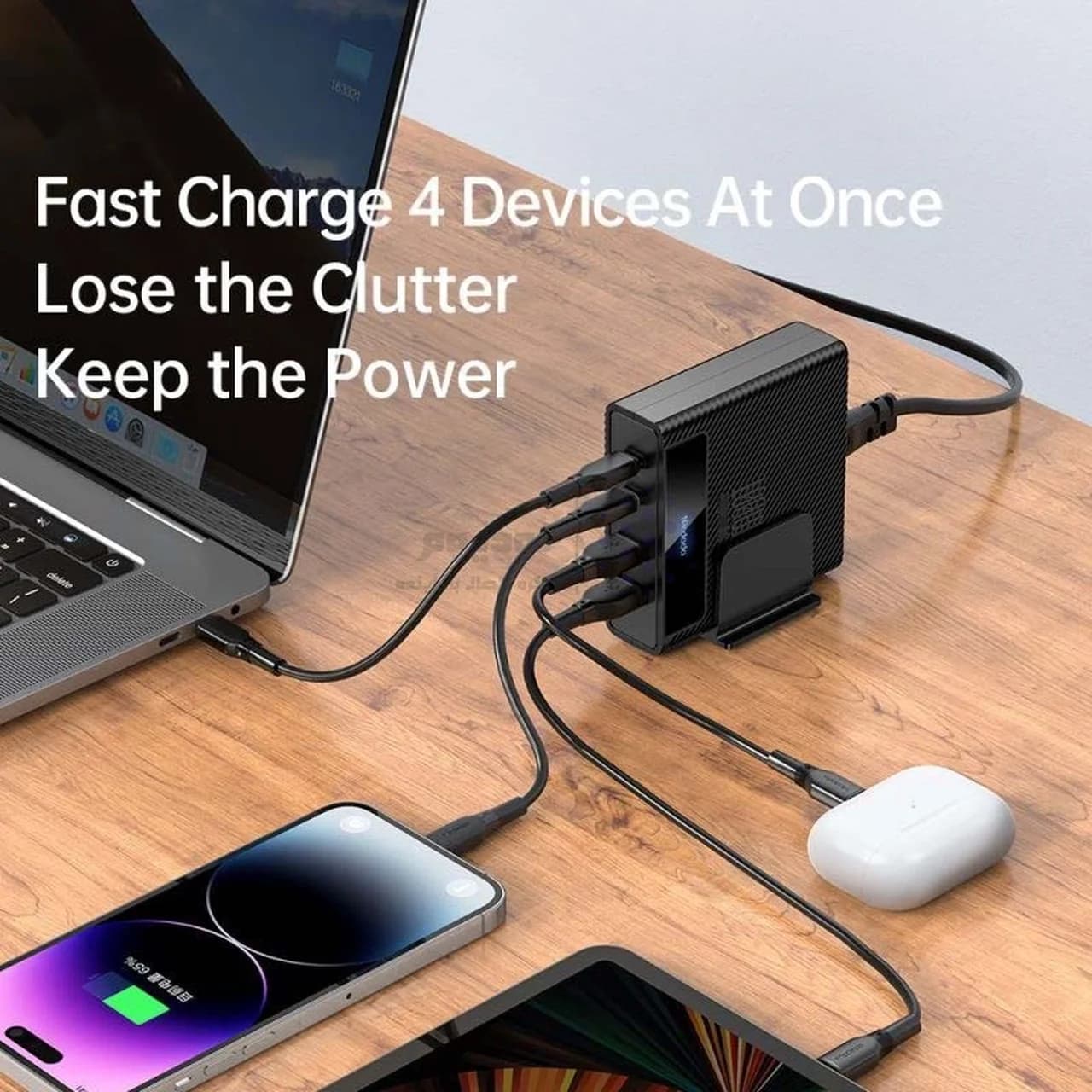 شارژر رومیزی PD و فست چهار پورت Mcdodo مدل CH-180 100W – مشکی (گارانتی متین) — تصویر ۵