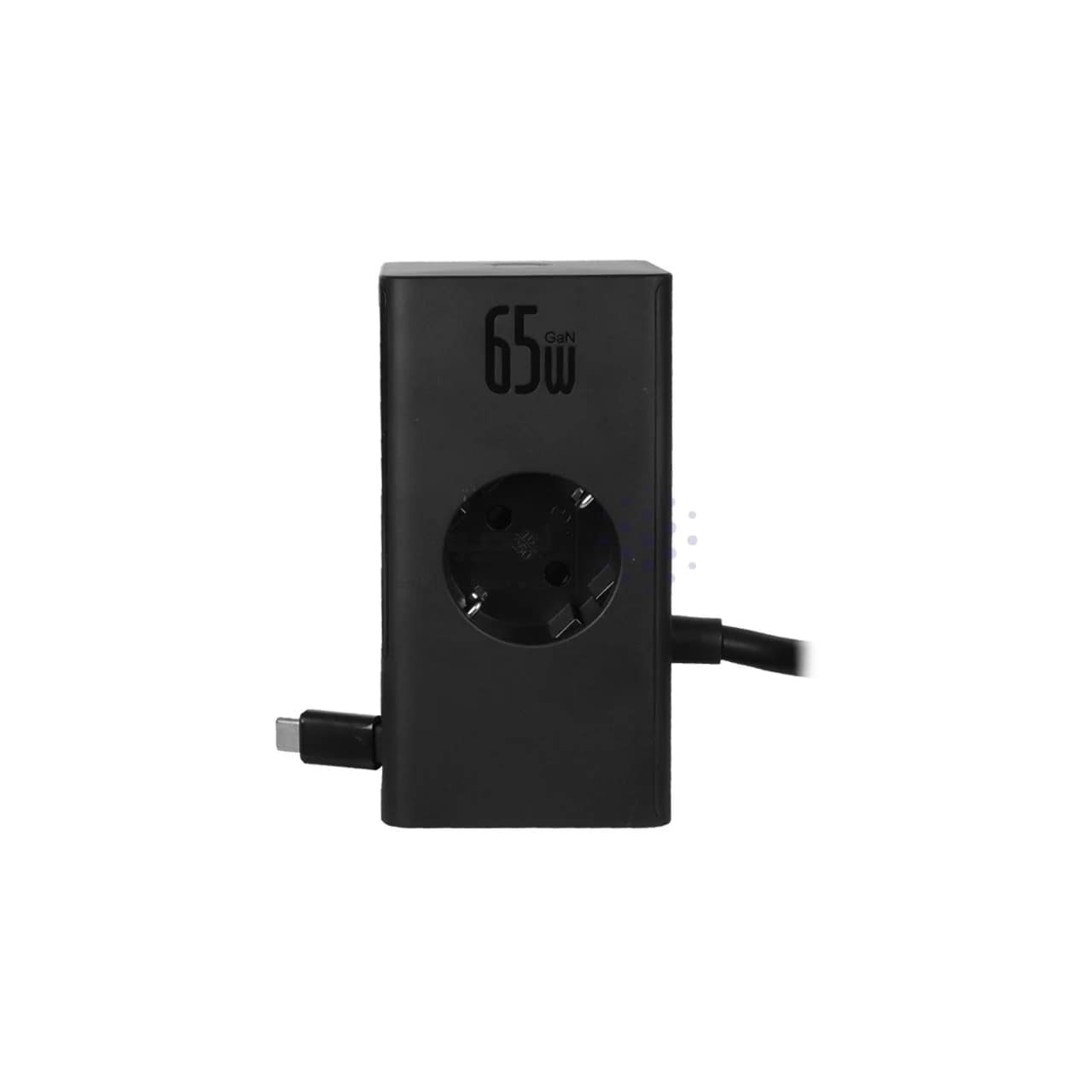 شارژر رومیزی فست چندکاره Baseus مدل PowerCombo Tower PowerStrip 65W – مشکی (گارانتی 24 ماهه آونگ) — تصویر ۳