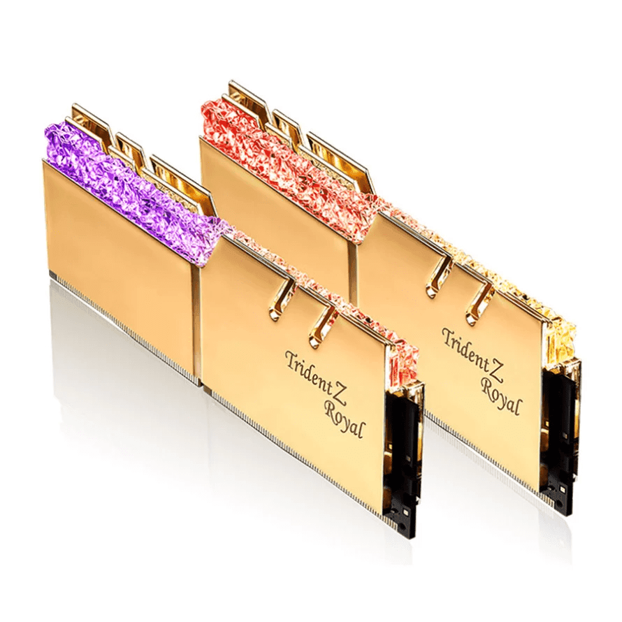 رم جی اسکیل G.Skill Trident Z Royal RGB Gold 64GB 32GBx2 3600MHz CL18 — تصویر ۲