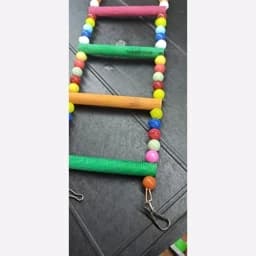 اسباب بازی پرنده مدل نردبان مهره دار طوطی 40سانتی عروس هلندی طوطی برزیلی گرینچیک راهب و… — تصویر ۴