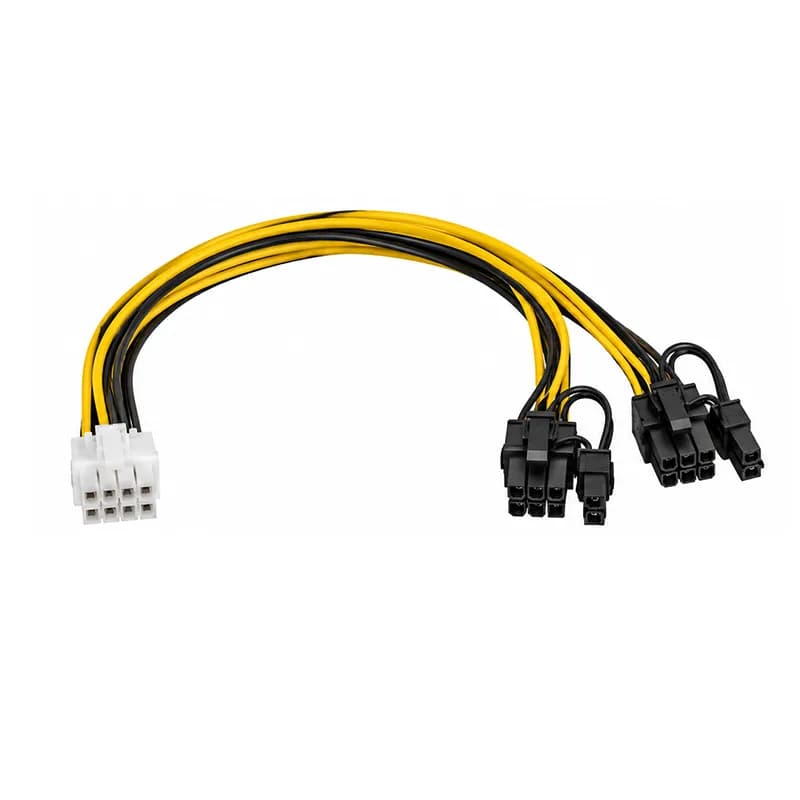 کابل تبدیل برق 8 پین به 2+6 پین Dual PCI-E کابل 50 سانتی متر