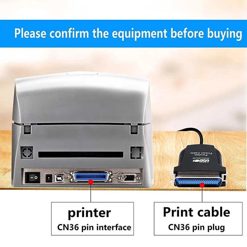 کابل تبدیل USB2.0 به Parallel LPT 1284 پی نت به طول 1 متر — تصویر ۵