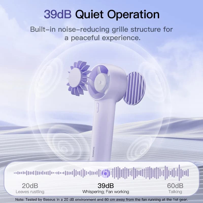 پنکه شارژی بیسوس مدل GoTrip DT1 Mini BS-CG036 ظرفیت 1200 میلی آمپر ساعت — تصویر ۷