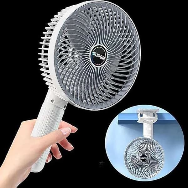 پنکه شارژی مدل Circulation Clamp Fan-2000 ظرفیت 1200 میلی آمپر ساعت — تصویر ۶