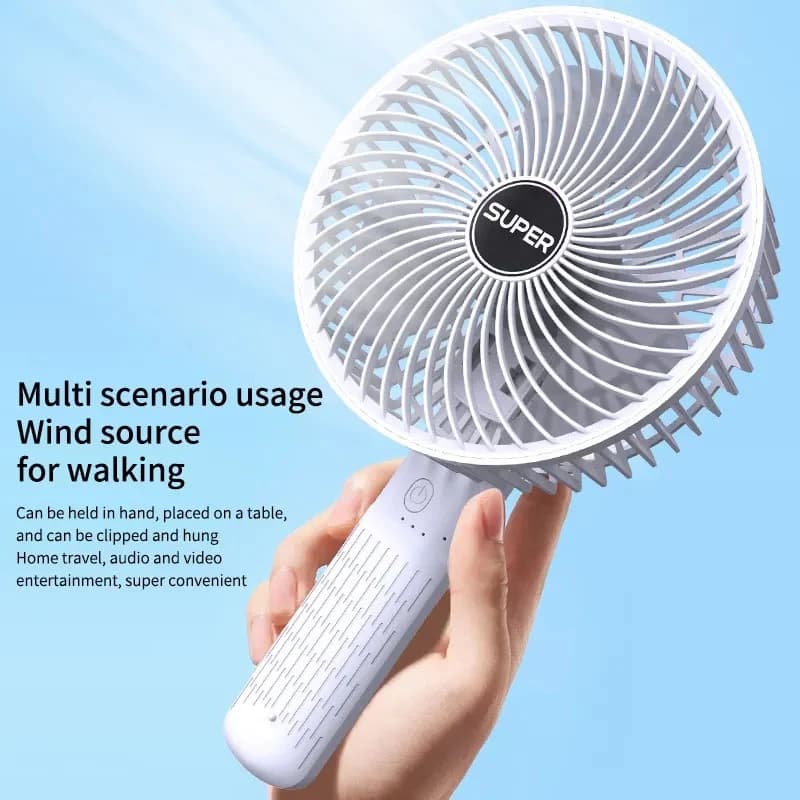 پنکه شارژی مدل Circulation Clamp Fan ظرفیت 1200 میلی آمپر ساعت — تصویر ۳
