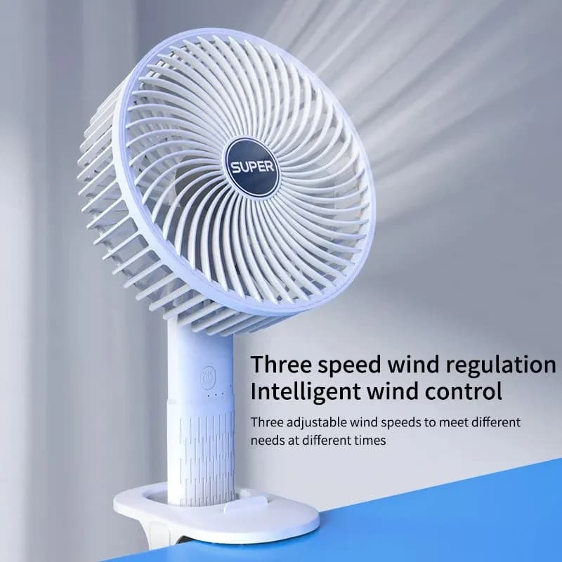 پنکه شارژی مدل Circulation Clamp Fan ظرفیت 1200 میلی آمپر ساعت — تصویر ۲