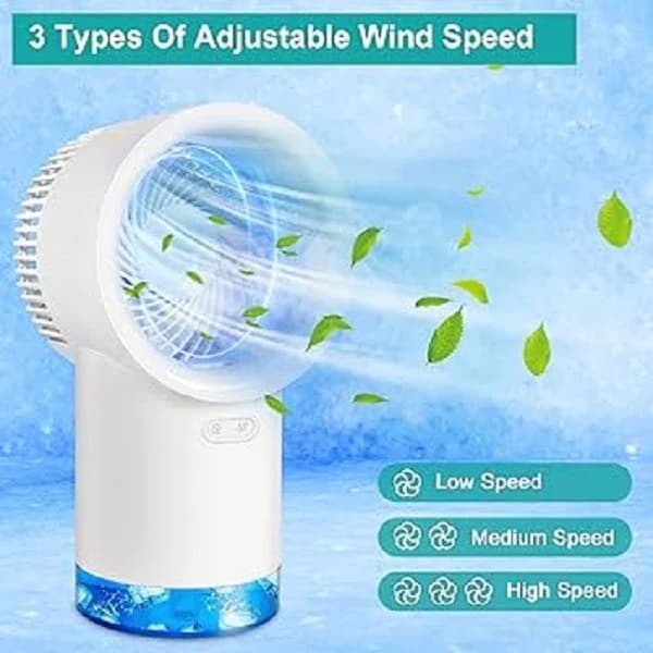 پنکه رومیزی مدل AIR COOLER FAN-365 ظرفیت 4000 میلی آمپر ساعت — تصویر ۸