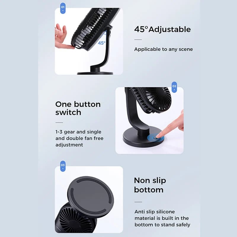 پنکه رومیزی جوی روم مدل Vertical Double Engine Fan — تصویر ۵