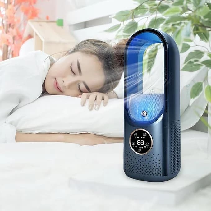 پنکه رومیزی مدل bladeless fan ظرفیت 3000 میلی آمپر ساعت — تصویر ۶