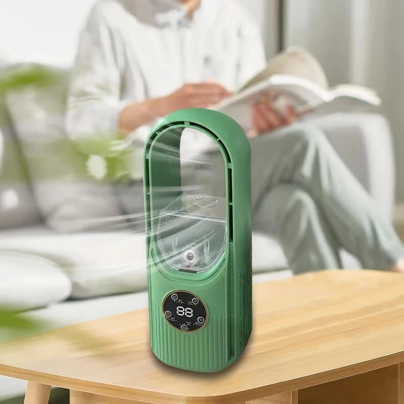 پنکه رومیزی مدل bladeless fan ظرفیت 3000 میلی آمپر ساعت — تصویر ۳