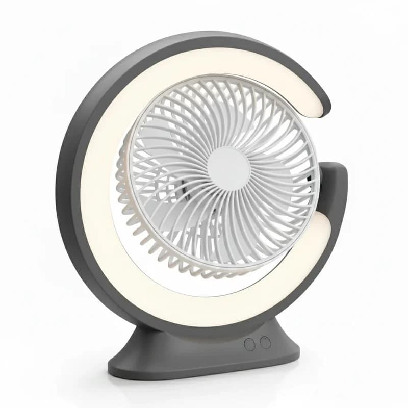 پنکه شارژی شروین مدل shervin Table Light Fan ظرفیت 4000 میلی آمپرساعت — تصویر ۶
