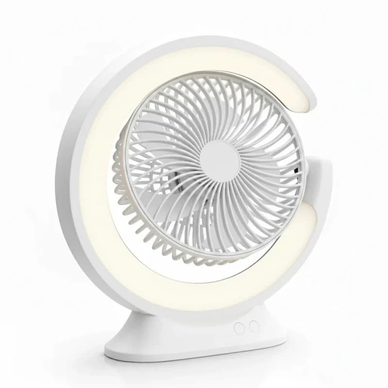 پنکه شارژی شروین مدل shervin Table Light Fan ظرفیت 4000 میلی آمپرساعت — تصویر ۲